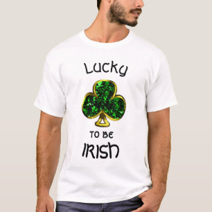Tur att vara Irish Shamrock och Guld Manar-Shirt Tee Shirt