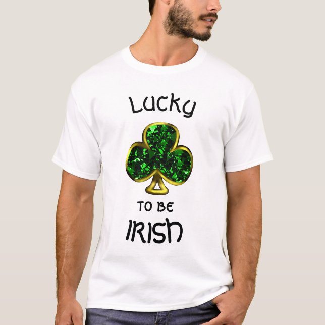 Tur att vara Irish Shamrock och Guld Manar-Shirt Tee Shirt (Framsida)