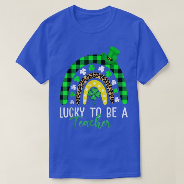 Tur att vara lärare Leopard och skriva ut regnbåge T Shirt (Design framsida)