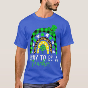 Tur att vara lärare Leopard och skriva ut regnbåge T Shirt