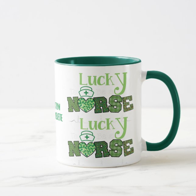 Tur att vara St Patrick's Nurse Shamrock Klöver Mugg (Höger)