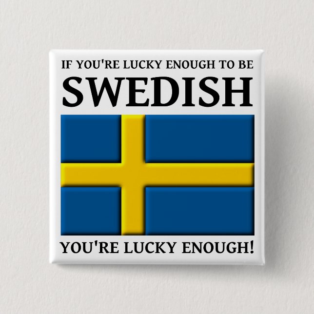 Tur att vara svensk knappmärke knapp (Framsida)