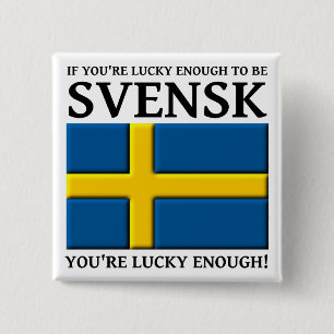 Tur att vara Svensk Swedish Knapp Märke