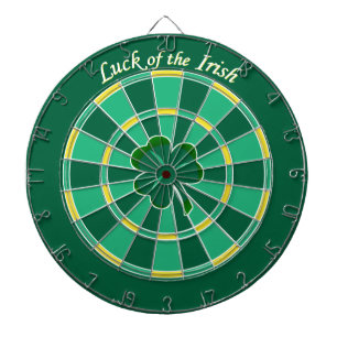 Tur av den irländska Shamrockdartboarden Darttavla