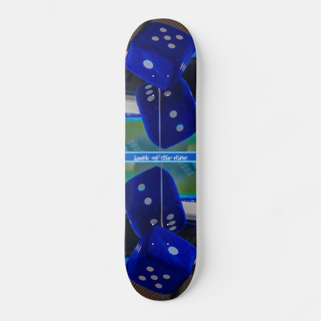 Tur av tärningen! mini skateboard bräda 18,5 cm (Framsida)