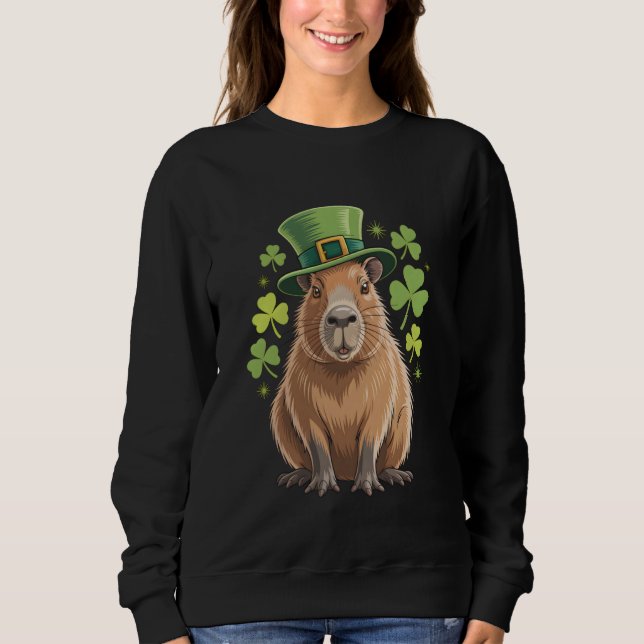 Tur Capybara Leprechaun Hatt Söt St Patricku2019 T Shirt (Framsida)
