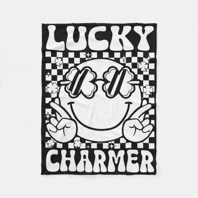 Tur charm charmare St Patricks Day barn pojkar fli Fleecefilt (Framsidan)