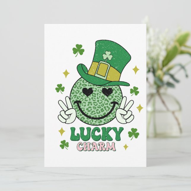 Tur charm St Patrick's Day Julkort (Stående Fram)