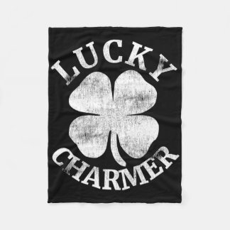 Tur charm St Patrick's Day rolig present Fleecefilt