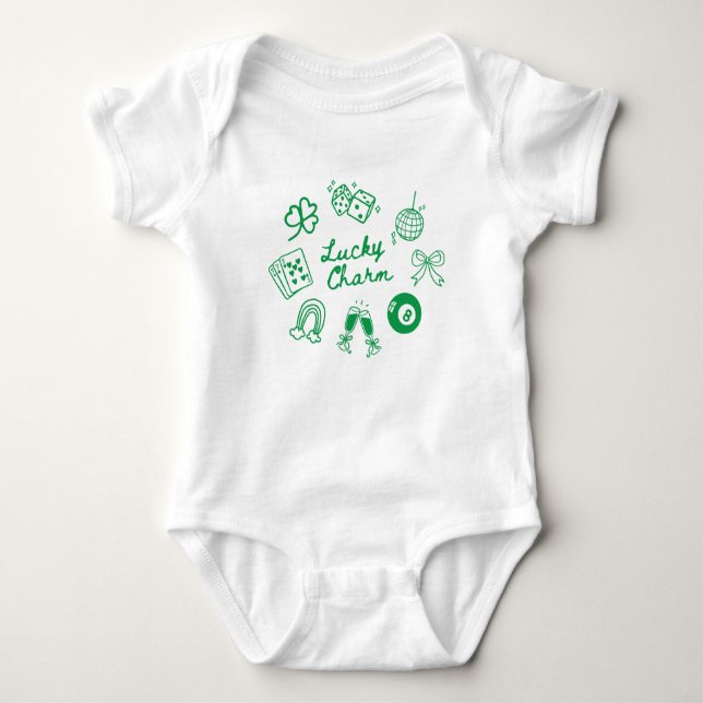 Tur charm St Patricks Day tur klöver T Shirt (Framsida)