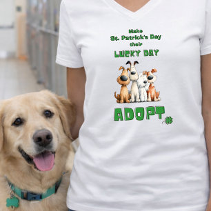 Tur Dag Adoptera Räddningshundar Söt St Patricks D T Shirt