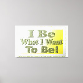 Tur design om "jag BE" T-Shirt Dekorativ kudde Tri Canvastryck