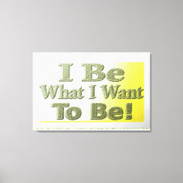 Tur design om "jag BE" T-Shirt Dekorativ kudde Tri Canvastryck