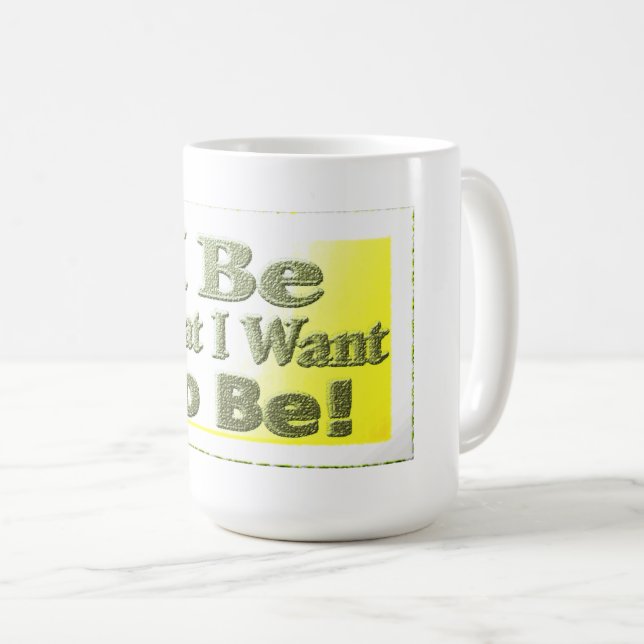 Tur design om "jag BE" T-Shirt Dekorativ kudde Tri Kaffemugg (Framsida höger)