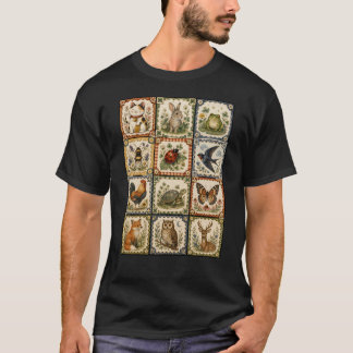 Tur djur i skogen collage t shirt