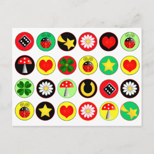 TUR DOTS POSTCARD VYKORT