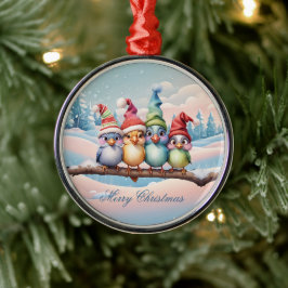 Tur fantasi med julhattar. julgransprydnad metall