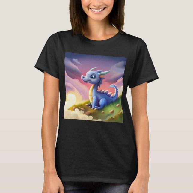 Tur fantasi mystisk drake t shirt (Framsida)