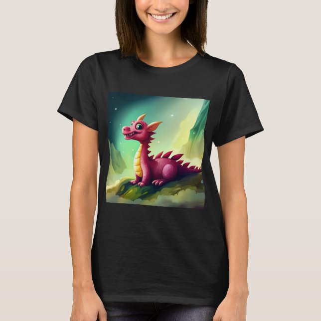 Tur fantasi mystisk drake t shirt (Framsida)