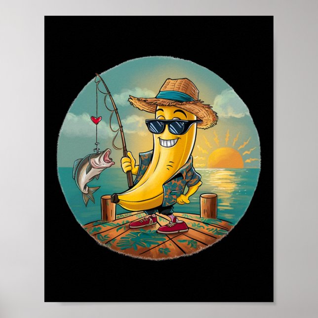 Tur Fishing Rolig Bananshumor  Poster (Framsidan)