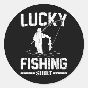 Tur Fishing Roliga Fiskare Fisk Grafik Runt Klistermärke