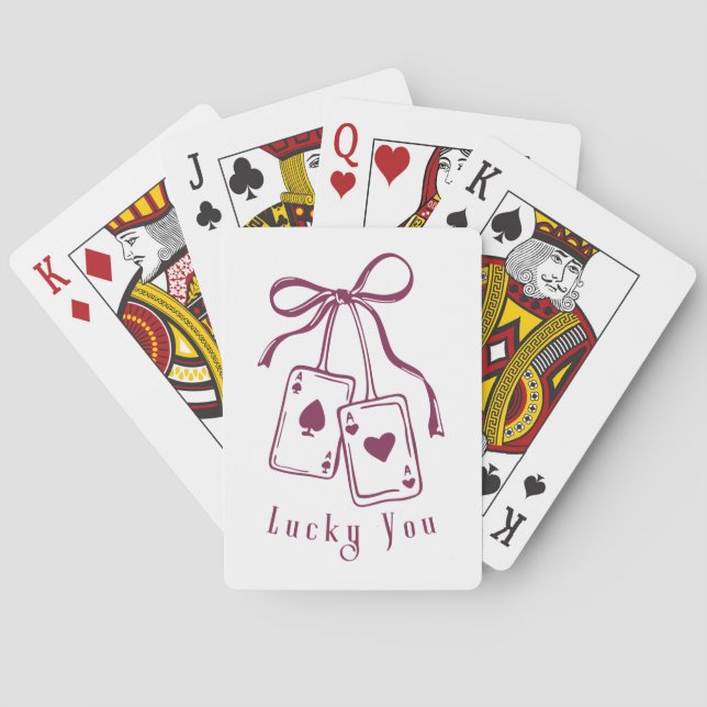 Tur för dig kort bow trendigt casinokort (Baksidan)