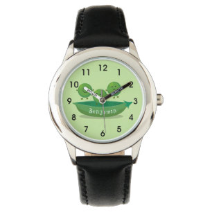 Tur-hoppande ärtor i illustration av tecknad av po armbandsur
