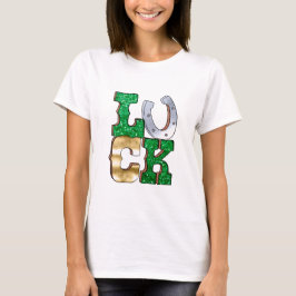 Tur HorseShoe Grönt Guld St patricks day T Shirt