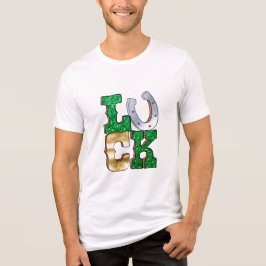 Tur HorseShoe Grönt Guld St patricks day T Shirt