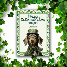 Tur Hound: St. Patricks jakt på Hund Julkort