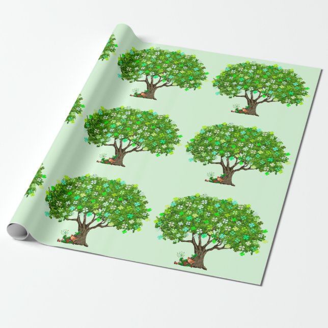 Tur i den irländska Pappra för inkapsling Presentpapper (Utrullad)