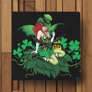 Tur i Irish Fairy Fyrkantig Klocka
