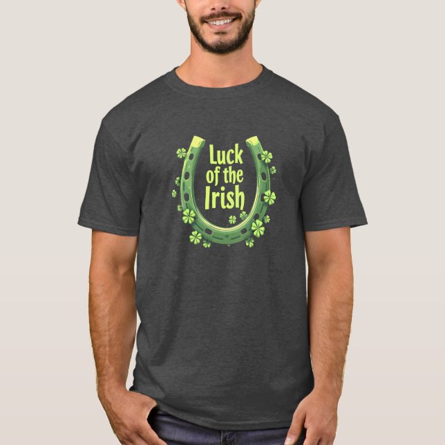 Tur i Irish Horseshoe Design T Shirt (Framsida)