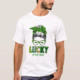 Tur i Irish-St patricks day T Messy Bun Sham Shirt