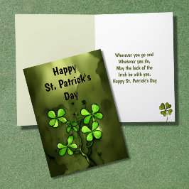 Tur i Irländska Klöver Lycklig St patrick's day Helgkort