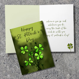 Tur i Irländska Klöver St patrick's day Helgkort