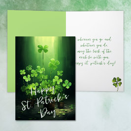 Tur i Irländska Klöver St patrick's day Helgkort