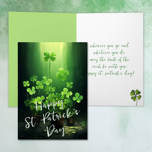 Tur i Irländska Klöver St patrick's day Helgkort