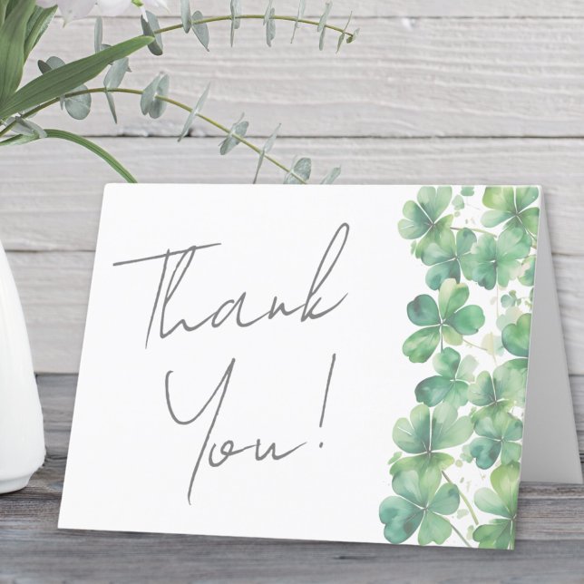 Tur i Kärlek Bröllopsfest för St. Patrick's Day Tack Kort (Lucky In Love St. Patrick's Day Bridal Shower Thank You Card)