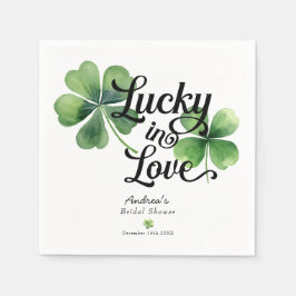 Tur i kärlek | Bröllosdusch i akvarell Pappersservett