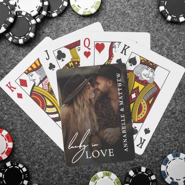 Tur i kärlek Foto Casinokort (Lucky In Love Photo Poker Cards)