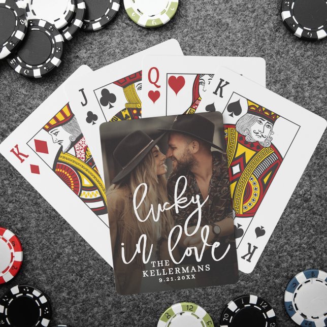 Tur i kärlek Foto Casinokort (Lucky In Love Photo Poker Cards)