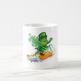 Tur i kärlek Psykedelisk Leprechaun-åkning Kaffemugg