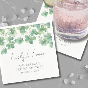 Tur i Kärlek Shamrock Clover Bröllopsdusch Pappersservett
