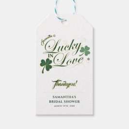 Tur i kärlek St Patricks modern bröllopsfest  Presentetikett