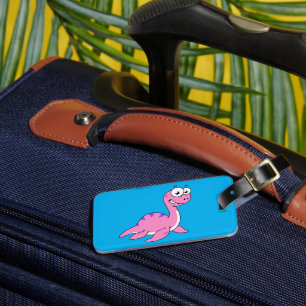 Tur illustration av Loch Ness Monster. Bagagebricka