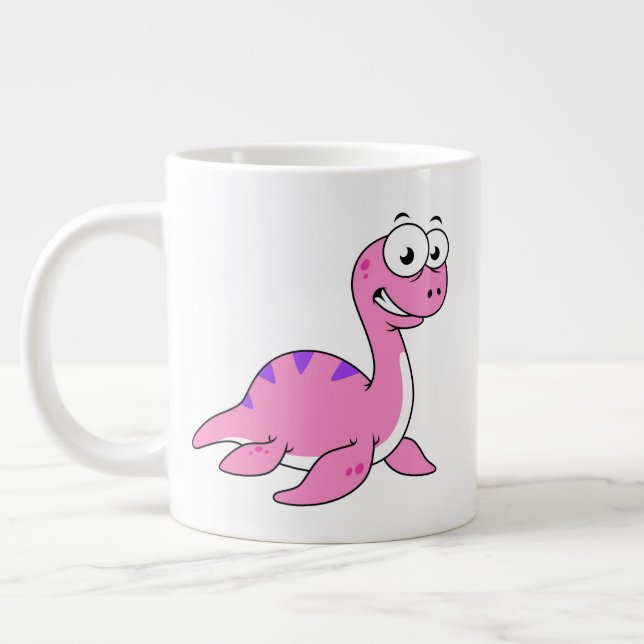Tur illustration av Loch Ness Monster. Jumbo Mugg (Vänster)