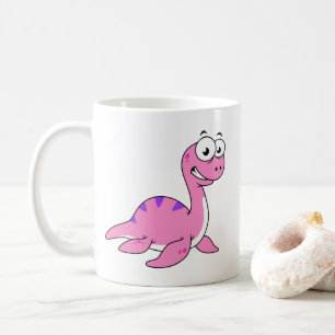 Tur illustration av Loch Ness Monster. Kaffemugg