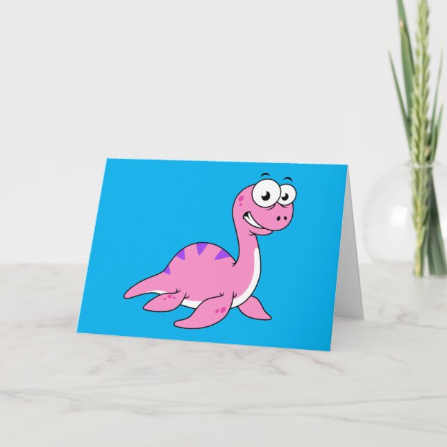 Tur illustration av Loch Ness Monster. Kort (Framsida)