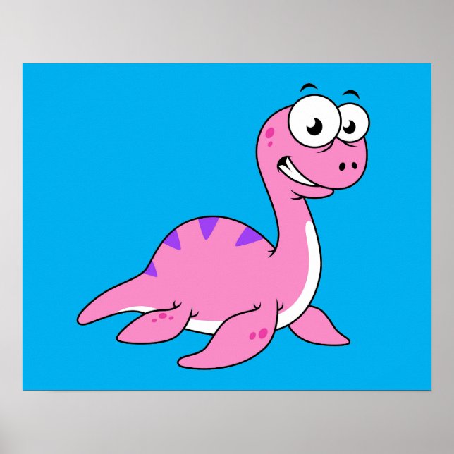 Tur illustration av Loch Ness Monster. Poster (Framsidan)